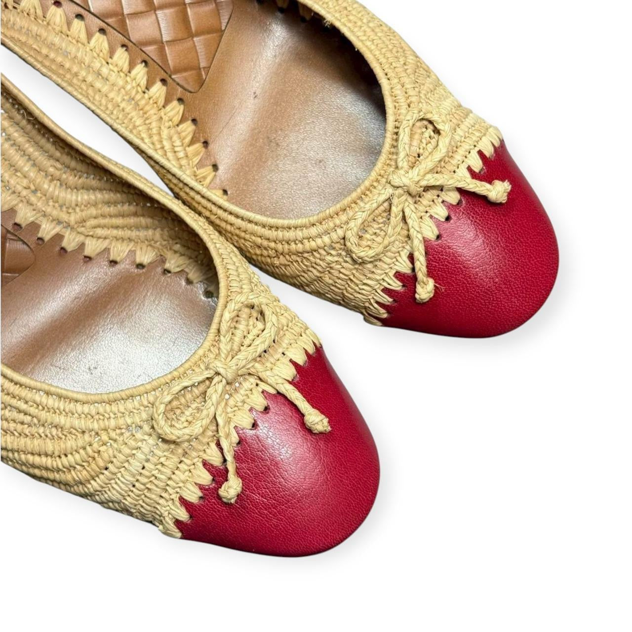 bottega veneta raffia pumps