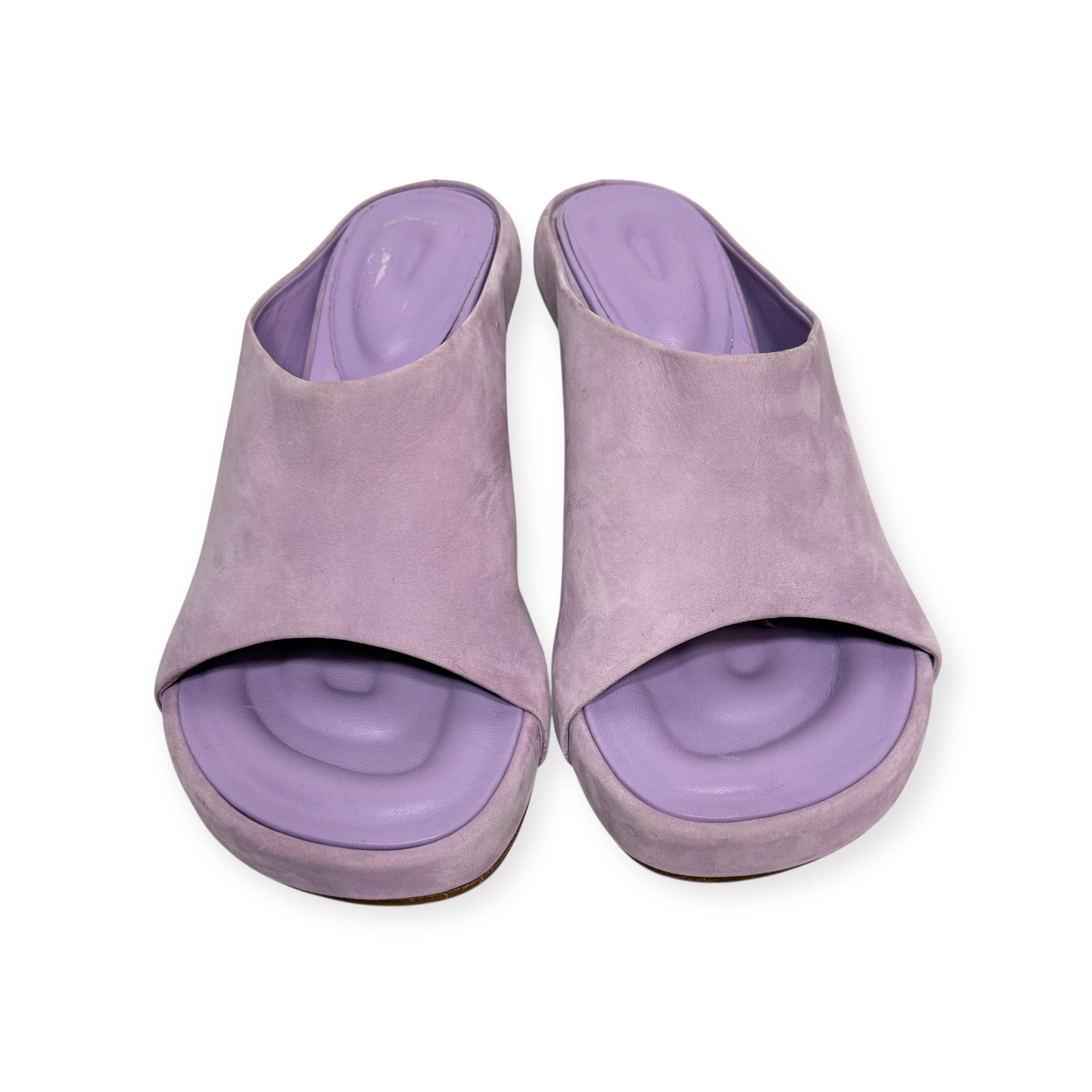jacquemus purple suede les mules nuvola