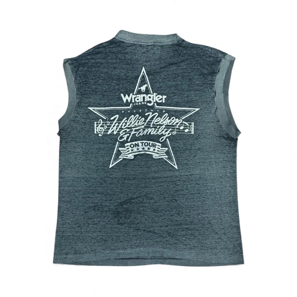 vintage 80s willie nelson & family on the road again tee