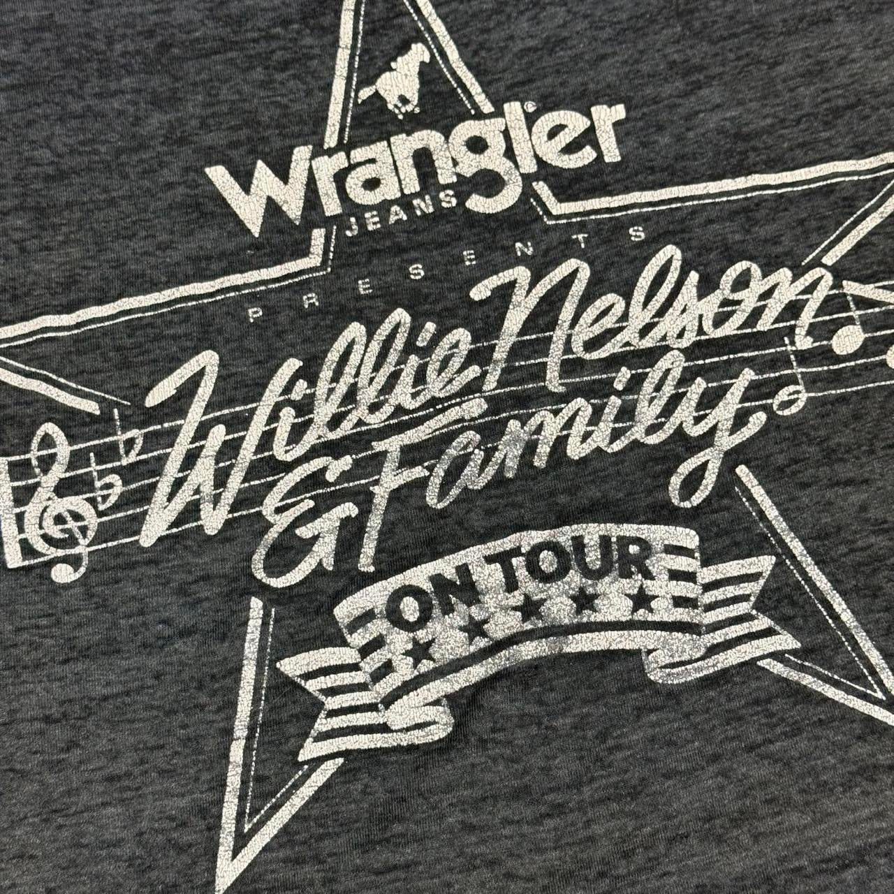 vintage 80s willie nelson & family on the road again tee