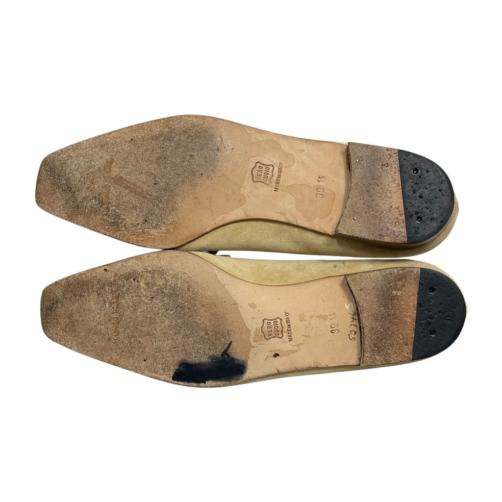 vintage manolo blahnik suede loafers
